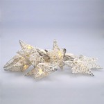 Solight LED řetěz vánoční hvězdy bílé proplétané, 10LED, 1m, 2x AA, IP20  - 1V203