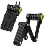 Skládací, kódový zámek na kolo, černý, Trizand