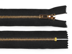 Kovový zip No 5 délka 10 cm (jeansový), barva černá zlatá