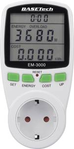 Basetech EM-3000 měřič spotřeby el. energie s odhadem budoucích nákladů