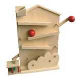 Originální dřevěná hračka - dřevěný tobogán Oskar - natur