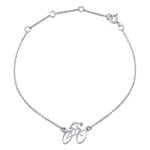 Cyklistický stříbrný řetízek na nohu