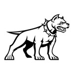 Samolepka zuřící pes na auto a motorku, tuning nálepka (5821)