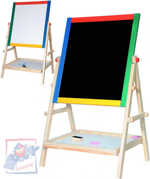 WOODY DŘEVO Tabule natur 65 cm s poličkou oboustranná *DŘEVĚNÉ HRAČKY*