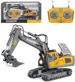 RC Bagr stavební stroj na vysílačku 2,4GHz kov na baterie Světlo Zvuk