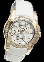 Dámské hodinky Alisea – barevná kombinace lesklá nerez ocel / bílý ciferník / bílý řemínek