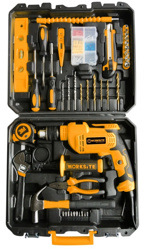 EID448-KIT - El. vrtačka v kufru  plus  set  ruční nářadí