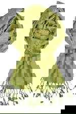 Abante cashmere šála olive 68 světle zelená