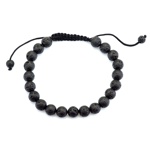 Černý náramek z lávového kamene - unisex