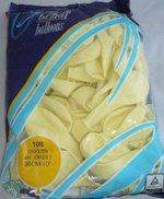 Balonek slonová kost, kremovy nafukovací kulatý