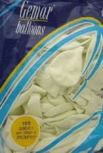 Balonek bílý kulatý 26 cm / nafukovací / balonky 26cm