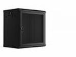 LANBERG Nástěnná jednodílná skříň 19", 12U, 600x450, (v rozloženém stavu), perforované dveře, černá (RAL9004)