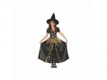 Kostým čarodějka 120-130cm šaty na karneval nebo čarodějnice