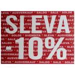 Papírový banner, plakát SKONTO 700x500mm,"SLEVA -10%", tmavě červený, 2ks
