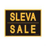 Papírový banner, plakát SKONTO 650x480mm,"SLEVA/SALE", žlutý, černý potisk, 2ks