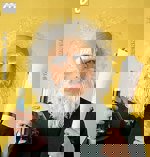 Maska latex bílé vlasy Alchymista