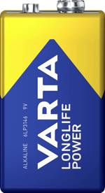 Varta VARTA Longlife Power 9V Stück baterie 9 V alkalicko-manganová 580 mAh 9 V 20 ks