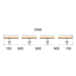 Dřevěné madlo na schodiště 3m, EDB-M300-D