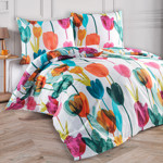 Saténové povlečení Tulipi Rozměr: 140x200 + 70x90