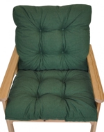 Polstr na zahradní křeslo s nízkým opěradlem - látka tmavě zelený melír | RYCHLÉ DODÁNÍ