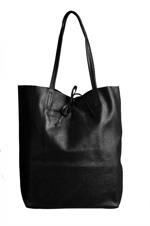 CHARM LONDON Velká kožená kabelka L606 černá