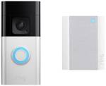 ring B0BFJNL42P domovní IP/video telefon Video Doorbell  plus  Chime (2nd Gen) Wi-Fi niklová (matná), černá