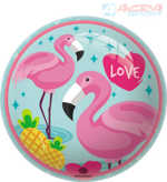 ACRA Baby míč Plameňák 23cm lakovaný potištěný