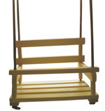 Dřevěná závěsná houpačka pro děti - dřevo / závěsné houpačky