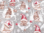 Vánoční bavlněná látka / plátno skřítek (1 m)