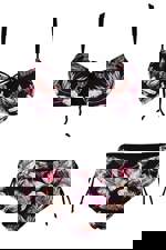 Jennifer dámské dvoudílné plavky plus size S484-3 6XL černá