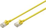 Digitus DK-1632-A-015S-Y RJ45 síťové kabely, propojovací kabely CAT 6A F/FTP 1.5 m žlutá barevně rozlišený, stíněný, točený drát, S průchodkou chránící proti