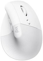 Logitech Lift for Mac Vertical Ergonomic optická ergonomická myš, myš, přenos bezdrátový, 6 tlačítko, 4000 dpi, světle šedá