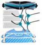 10ks Sada kartáče a HEPA filtry pro Symbo Laserbot 650, xBot 5, Lauben 52BB, 26BB, a mopy