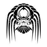 Samolepka predátor hlava na auto a motorku, tuning nálepka (5404)