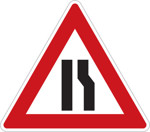 Zúžená vozovka (z jedné strany)