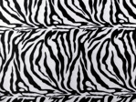 Imitace zvířecí kůže / kožešina zebra, barva bílá černá