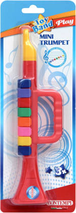 BONTEMPI Trumpeta dětská barevná 8 klapek *HUDEBNÍ NÁSTROJE*