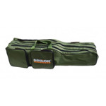 Tříkomorové pouzdro na pruty Sellior 80cm - ZELENÉ