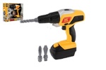 +Aku Vrtačka nářadí plast 26cm na baterie se zvukem se světlem v krabici