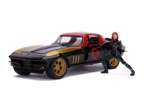 Avengers - Marvel Hollywood Rides Diecast Model 1/24 1966 Chevrolet Corvette s figurkou Black Widow