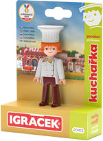 EFKO IGRÁČEK Kuchařka povolání set figurka kloubová s doplňky