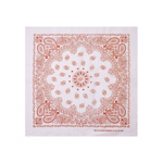 Šátek Bandana XL Urban Classics - bílý-oranžový