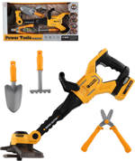 Křovinořez dětský set s doplňky dětské pracovní nářadí na baterie Světlo Zvuk