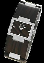 Dámské hodinky Wood – barevná kombinace nerez ocel / hnědý ciferník / hnědý pásek