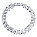 Stříbrný pánský masivní náramek CURB Pancr 10,5 mm