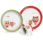 Sada jídelní porc. dětská SOVA 3 ks
