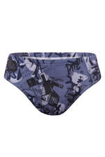 Efrain pánské adamky slipové plavky ST0801 M šedomodrá