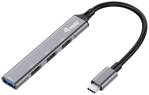 Equip 128961 USB Hub 4 porty USB-A USB 3.1 Gen1 5 GBit/s s konektorem USB C černá, šedá 128961