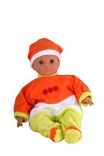 * Hamiro miminko 40cm látkové tělo / mrkací - česká panenka, 0+