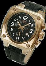 Pánské hodinky Shock – barevná kombinace lesklé kovové pouzdro / černý ciferník / černý řemínek